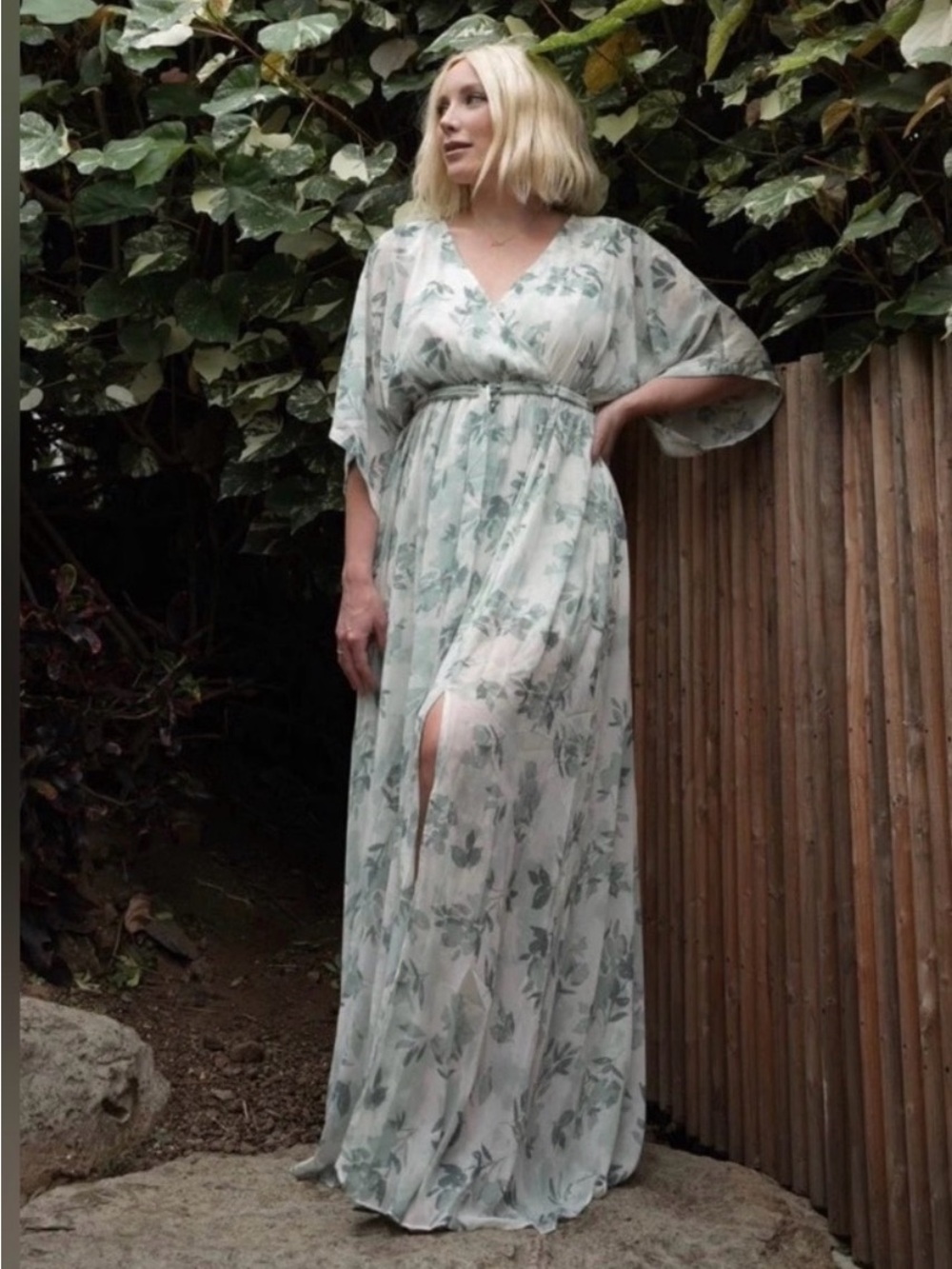 Baltic Born Sage Green Floral Maxi Dress